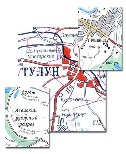Карта Тулуна